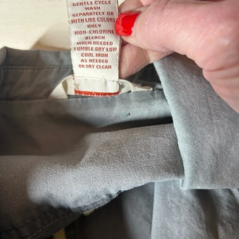 Sundance Gray Cotton Distressed Double Breasted Jacket Size L